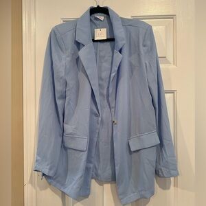 Light Blue Women's Blazer Jacket - Bobbles & Lace